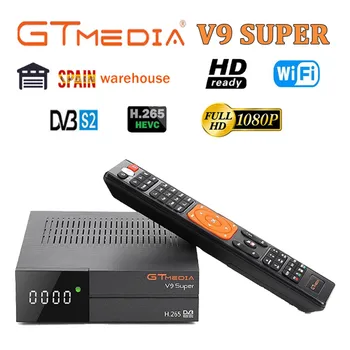GTmedia V9 super 4 Tip Opcija Najboljše 1080P DVB-S2 H. 265 dekoder H. 265 Digitalni TV-Sprejemnik HD 1080P HD, Vgrajen WIFI Mediji Igrajo