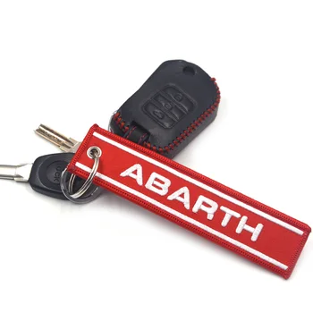 Gzhengtong 10pcs/veliko Abarth Rdeči Avto Styling Kovinski Novo 3D Emblem Značko Key Ring Tipko Veriga Obroč, Primerni za Fiat Abarth 500