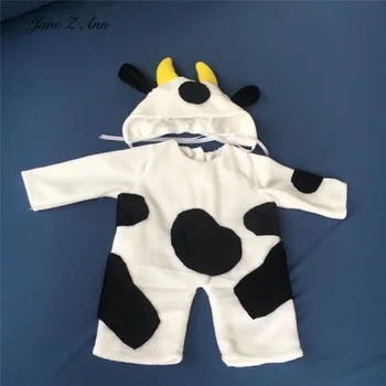 Jane Z Ann Baby 3-6 mesec krava kostum živali obleke klobuk+romper studio za fotografiranje oblačila Leto Ox nov izdelek