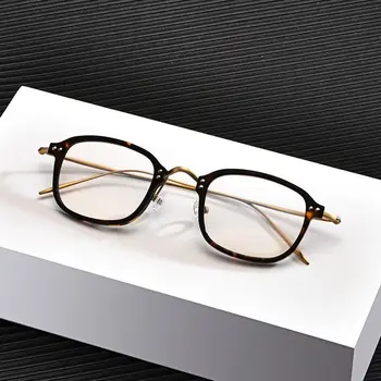 Japonski Ročno Titana Očal Okvir Moških Kvadratnih Očala Ženske Visoke Kakovosti Kratkovidnost Računalnik Očala