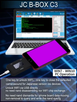 JC B-POLJE C3 DFU Orodje Windows DCSD Kabel Za IOS A7-A11 z Eno Tipko Vijolično Način za iPhone & iP*d Spremeniti NAND Syscfg Podatkov DFU POLJE