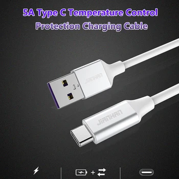 JIANHAN USB Tip-C Kabel 5A Hitro Polnjenje in Sinhronizacijo Podatkov Tip-C Polnilnik USB Kabel za Macbook Xiaomi 4c NEXUS 5X
