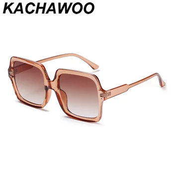 Kachawoo kvadratnih sončna očala ženske velik okvir rjava črna retro sončna očala za moške zimske darilo modni slog najboljši prodajalec korejski