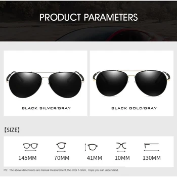 KATELUO 2020 Classic Mens Vojaške Kakovosti Polarizirana sončna Očala Leče UV400 Moška sončna Očala Pilotni Očala za Vožnjo 6600