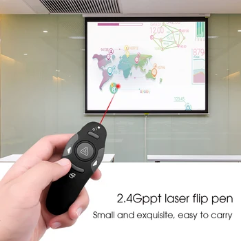 Kebidumei 2,4 Ghz RF Kazalec Pero Brezžični USB Power Point Upravljalnik Daljinski upravljalnik Laser Pero Brezžični Daljinski Rdeči Laserski kazalnik