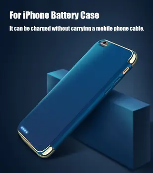 KQJYS Zunanje Power Bank Baterijo, Polnilnik Primerih Za iPhone 6 6s 7 8 MP 2020 Baterije Primeru Prenosni Ultra-Tanek Pokrov za Polnjenje