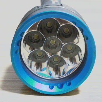 LED Potapljaška svetilka 7 x CREE XM-L2 14000LM Svetilka linternas Podvodni Vodotesno Svetilko, Baklo za 3 18650, ali 26650 baterije