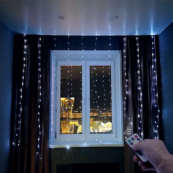 LED Zavese svetlobne trakovi USB tip String Luči Pravljice Festoon Daljinski upravljalnik Božič, Novo Leto Okraski za Dom Soba