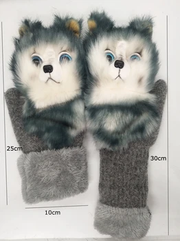 Lepe tople živali rokavice otroci smešno rokavice zimske otroke, risanka palčniki za študente velik dekleta, fantje, ženske