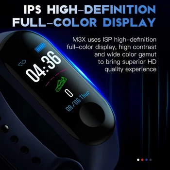 M3 Barvni Zaslon Manšeta Polnjenje prek kabla USB Smart Zapestnica IP67 Nepremočljiva Bluetooth 4.0 Smartbands Alarm Opomnik za Šport Korak