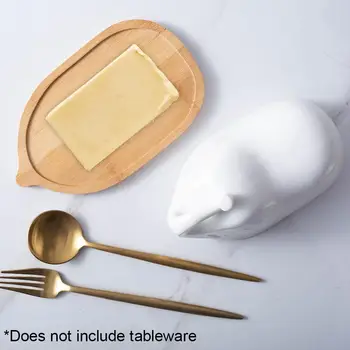 Maslo Rejec Slon-oblikovane Keramične Masla Posode z Ročajem, Pokrovom pomivalnem Maslo, Nosilec za Restavraciji Hotela