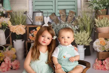 Mehofond Velikonočni Ozadje Vinil Fotografija Kulise Otrok Baby Tuš Velikonočni Fotografske Kulise Za Foto Studio