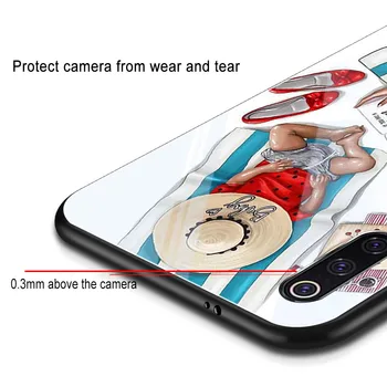 Modna ženska Primeru za Xiaomi Redmi Opomba 8 8T 9 7 9A 9C 10X 5G K30 Pro S Stekla Telefon Primerih Mi Opomba 10 9 Pro Lite F1 Pokrov