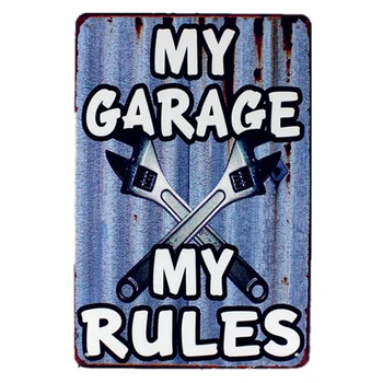 Moja garaža,moja orodja,moja pravila. retro tin prijavite letnik kovinsko ploščo slikarstvo stensko dekoracijo za olja in plin postaja