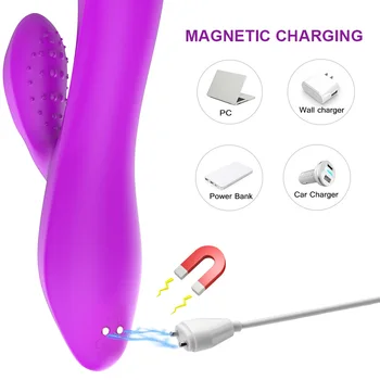 Močan Masturbacija 10 Hitrost Vodoodporni Rabbit Vibrator, Dildo, Vibrator Sex Igrače Za Žensko Stimulator Klitorisa Odraslih Izdelki