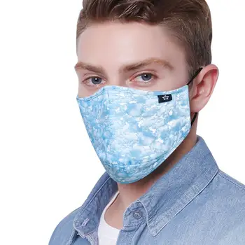 Moški ženske modni modra Bombažna tkanina PM2.5 zaščitni obraz masko za prah z 4pcs Ogljikov filter anti dokaz Gripe usta maske stroj