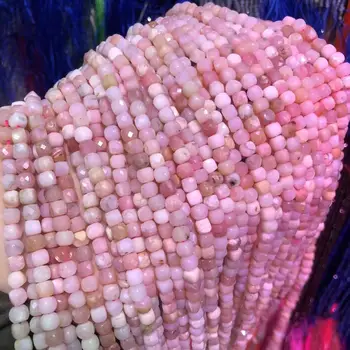 Naravni Kamen Kroglice Oddelek Kvadratnih Pink Opal Udarec Svoboden Kroglice Za Nakit Kar 4 mm, DIY Ogrlico, Zapestnico, Uhane, Opremo