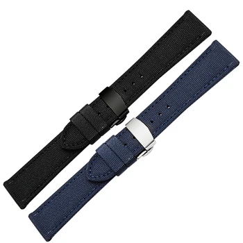 Nepremočljiva znoj najlon watchband črna, rjava, zelena, modra watch trak splošno blagovne znamke moških in žensk ure 18 mm 20 mm 22 mm