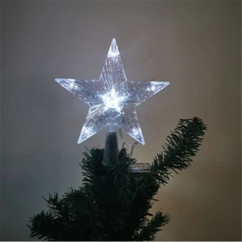 Noel Novo Leto Okras Božično Drevo na prostem dvorišče festival star luči LED pet opozoril star twinkly adornos navideños