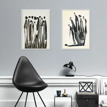 Nordijska Moderno Črno Bel Abstraktnih Znakov Moda Plakat, Slikarsko Platno, Tisk Art Stenske Slike za Dnevni Sobi Doma Dekor