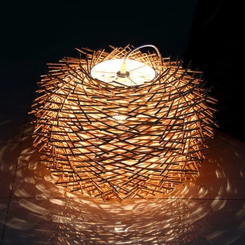Nordijska Ustvarjalne Lesa Obesek Lučka za Ročno prekinitev svetlobe ptičje gnezdo obliko visi Svetilka svetilka vzmetenje Industrijske svetilke