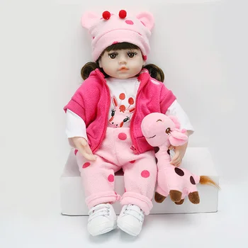 NOV Slog Lutka Prerojeni 48 cm Veren Prerojeni Baby Doll Čudovit Mehko Lutke Otroka Z Kodraste Lase Realne IGRAČA Božično DARILO