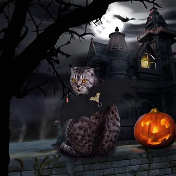 Noč Čarovnic Za Hišne Živali Pes Mačka Bat Wing Cosplay Prop Halloween Bat Fancy Oblačenja Noša Obleko, Krila Mačka Kostume Foto Rekviziti Pokrivala