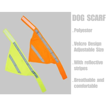 Odsevni Pes Ruta Velike, Srednje, Male z Osebno Neon Barve Varnostni Odsevni hlače z Oprsnikom za Pse Oranžna Pes Šal