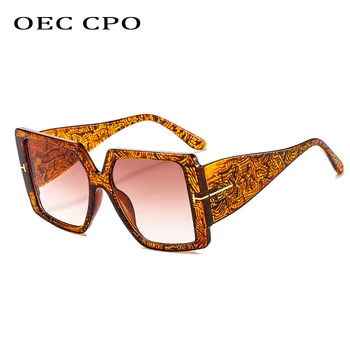 OEC CPO Moda Prevelik Kvadratnih sončna Očala Za Ženske Letnik Steampunk sončna Očala Retro Moški Ženski Cvet Odtenki Očala UV400