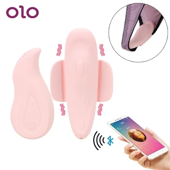 OLO Bluetooth APP Nevidno C String Vibrator Spodnje hlače G-spot Masaža Brezžični Daljinski + Music Control 12 Hitrost Sex Igrače za Ženske