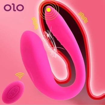 OLO Klitoris Vagine Stimulator Vibrator U Obliko Upogljivi G-spot Vibrator Sesanju Vibrator Nekaj Delež Sex Igrače za Par