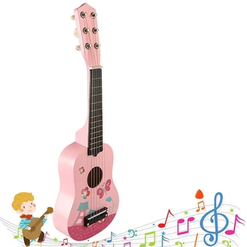 Otroci Kitara Igrača, 21 Cm 6 Strune Za Klasično Leseno Glasbila, Kitare Otrok, Glasbila-Igrače