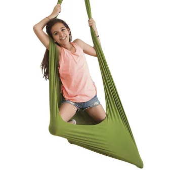 Otroci odraslih Bombaž Swing viseči mreži 2.8 m Trajno Elastično Antenski Joga viseči mreži, Mehko Elastično Parceli Stalen Sedež Swing