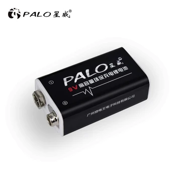 PALO prvotne 4pcs 600mAh Li-ion baterija 9V polnilne Baterije za brezžično detektorji dima Mikrofoni