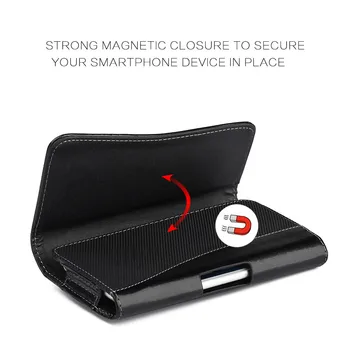 Pasom Torbica za Samsung iPhone Flip Magnetni Denarnica Usnje Telefon Primeru Univerzalnega 5.5 Palčni Mobilni Telefon Vrečko Šport torbica