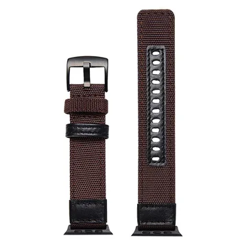 Platno Najlon Watchband Za Apple Watch Band 38 mm 40 mm 42mm 44 mm Usnje, Manšeta Zapestnica Trak za iWatch Serije 6 SE 5 4 3 2