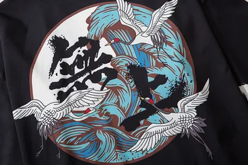 Poletje Japonska Ulične Človek Plaži Kimono Jopico Cosplay Majica Bluzo za Moške Spolne Japonski Yukata Kimonos
