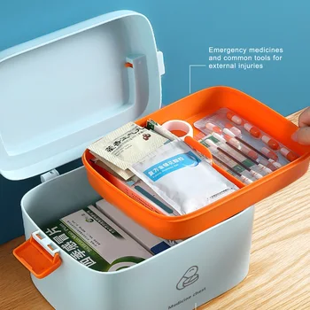 Portable Home Care Medicine Polje Za Prvo Pomoč Polje Večplastne Plastična Škatla Za Shranjevanje Health99