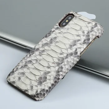 Pravega Usnja, Naravnega python kože zaščitna torbica za iPhone 11 11 pro 6 7 8plus X XS XSMax XR Anti-padec Ultra-tanek telefon primeru