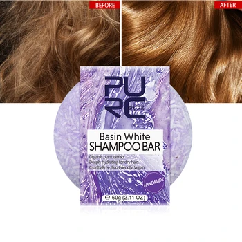 PURC Nov Izdelek Ročno izdelan Lase Šampon Milo Hladno Obdelani Kotlina, Bela Šampon Bar Čiste Lase, Šamponi za Nego Las
