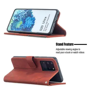 Retro Usnjena torbica Za Samsung Galaxy S20 Ultra Primeru Pokrovček Za Samsung S20 FE S10 S10E S9 Plus Coque Magnetni Denarnice Primerih