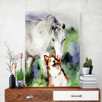 Ročno Poslikane Živali, Konj, Plakati, Platna Wall Art Poslikave, Okrasne Živali, Tiskanje Plakatov Tiskanje za Dnevni Sobi Doma Dekor