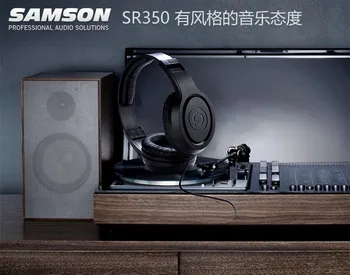Samson SR350 Nad-ušesne Stereo Slušalke Lahki prenosni 35mm vozniki zaprta-nazaj dinamične slušalke vključena 1/4