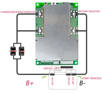 Smart BMS 8S 24V 80A 100A lifepo4 Baterija Litij-Protection Board W bilance Bluetooth APP Prikaže nadzorno spremljanje 3.2 V X8 CELIC
