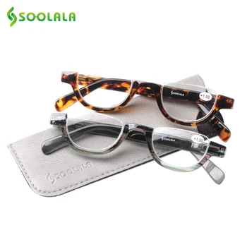 SOOLALA Semi-Rimless Majhne Obravnavi Očala Ženske Presbyopic Očala Za Branje Bralci Očala +1.0 1.5 2.0 2.5 3.0 3.5 4.0