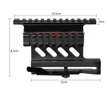 Taktično Picatinny Weaver AK Serie Strani Gori Železniški Hitro QD 20 mm picatinny Odstranite Dvojni Stranski AK Področje Pogled Vesa Puška