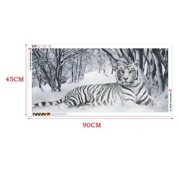 Tiger DIY 5D Polni Sveder Diamantni Slikarstvo Vezenje Navzkrižno Šiv Kit Nosorogovo Mozaik Doma Dekor Obrti