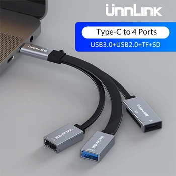 Unnlink USB C ZVEZDIŠČE USB 2.0 3.0 SD TF HUB Kabel Tip C USB Razdelilnik Thunderbolt3 USB-C Dock Adapter OTG za ultrabook prenosnik telefon