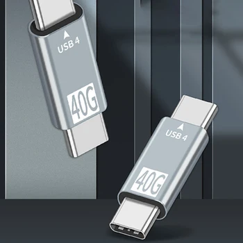 USB 4.0 Tip C Adapter USB C 40Gbps Sinhronizacijo Podatkov Moški Adapter Pretvornik Tipa C Podaljšek Kabla Za Prenosnik Macbook Tablet