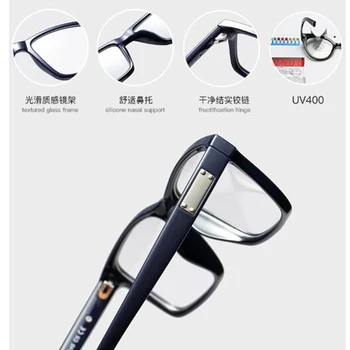 UV400 Kvadratni Okvir Očal Moški Moški Jasno Ponaredek Očala Eyeglass Moda Pregleden Optična Očala Okvirji TR90 Visoke Kakovosti